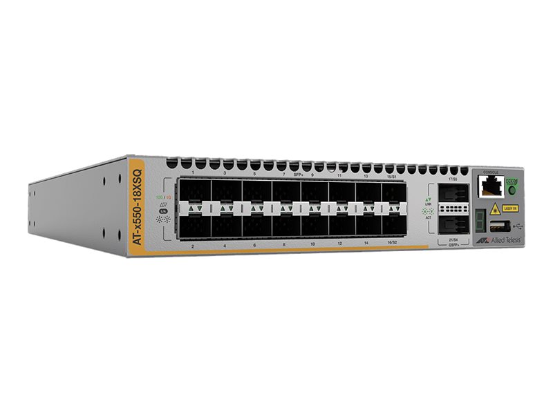 Allied Telesis At X550 18xtq   Switch   L3   Smart   16 X 10 Gigabit Sfp+ + 2 X 40 Gigabit Qsfp+ (uplink)   Monterbar På Stativ   Ac 90   260 V fra Allied Telesyn International