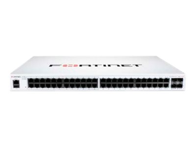Fortiswitch 148f Poe   Switch   Administreret   24 X 10 100 1000 + 24 X 10 100 1000 (poe+) + 4 X 10 Gigabit Sfp+   Side Til Ryg Luftstrøm   fra Fortinet