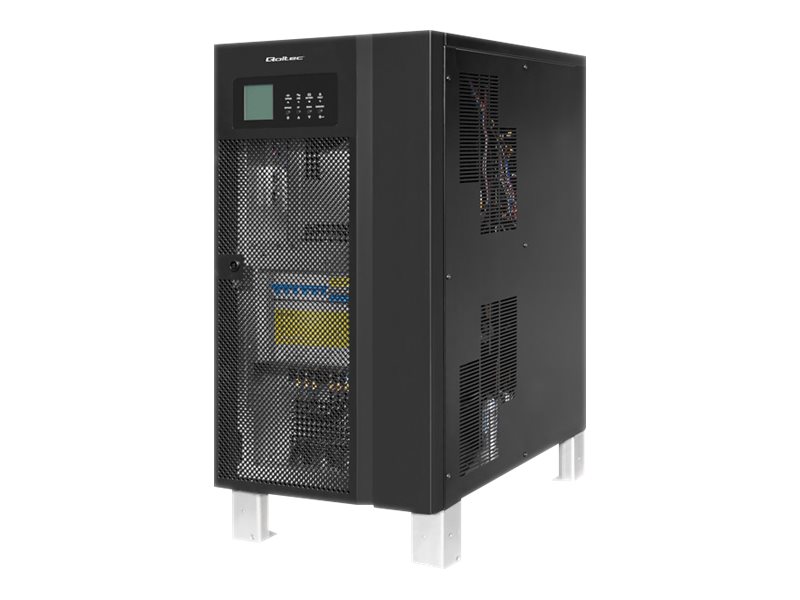 Ups   Ac 380 V   8 Kw   10000 Va   Tre Faser   Rs 232, Usb, Rs 485   Sort fra Qoltec