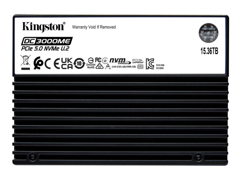 Kingston Dc3000me   Ssd   Enterprise   Krypteret   15.36 Tb   Intern   2.5"   U.2 Pcie 5.0 X4 (nvme)   256 Bit Aes   Tcg Opal Encryption 2.0 fra Kingston Technology