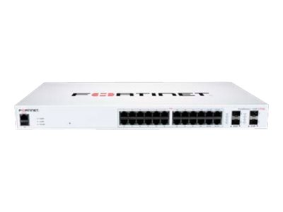 Fortiswitch 124f Poe   Switch   Administreret   12 X 10 100 1000 (poe+) + 4 X 10 Gigabit Sfp+   Side Til Ryg Luftstrøm   Monterbar På Stativ fra Fortinet