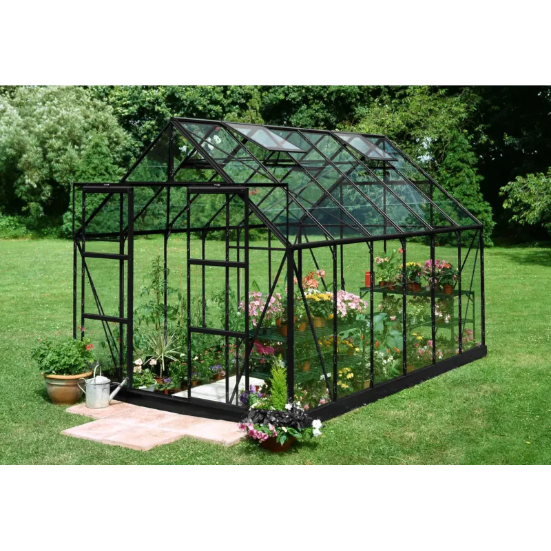 Halls Drivhus Magnum 128 Sort       Glas  F09944
