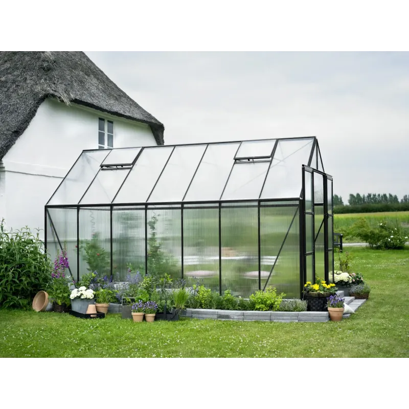 Halls Drivhus Magnum 148 Sort       Poly  F09711