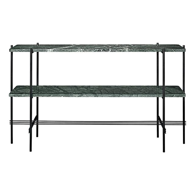 Gubi   Konsolbord 120x72 Med   Hylder Sort Green Guatemala Marmor