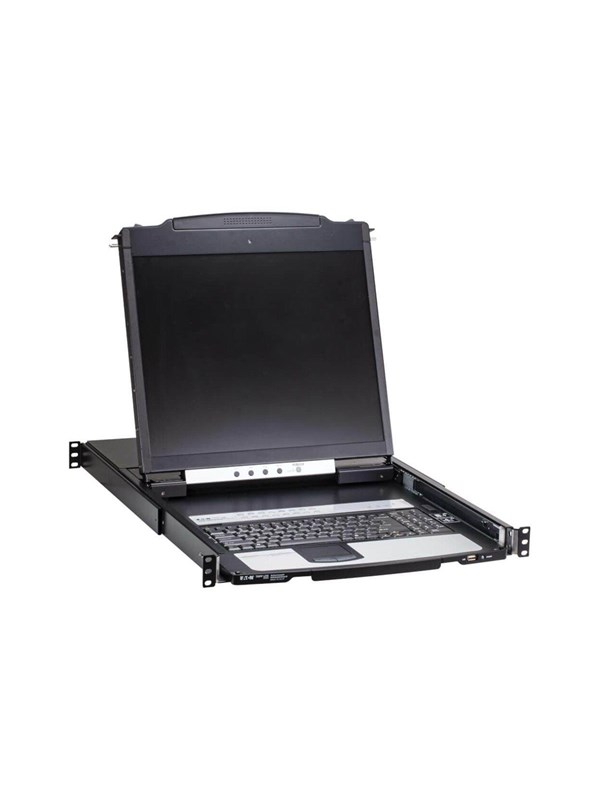 19 Quot  Eaton 16-port Cat5 Kvm Over Ip Switch Virtual Media 19 In  Lcd   Remote   Local User 1u Rack-mount Taa