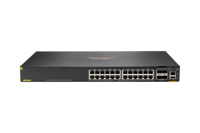Aruba 6200f 24g Class4 Poe 4sfp+ 370w Switch   Switch   Max. Stacking Distance 10 Km   24 Porte   Administreret   Monterbar På Stativ fra Hpe