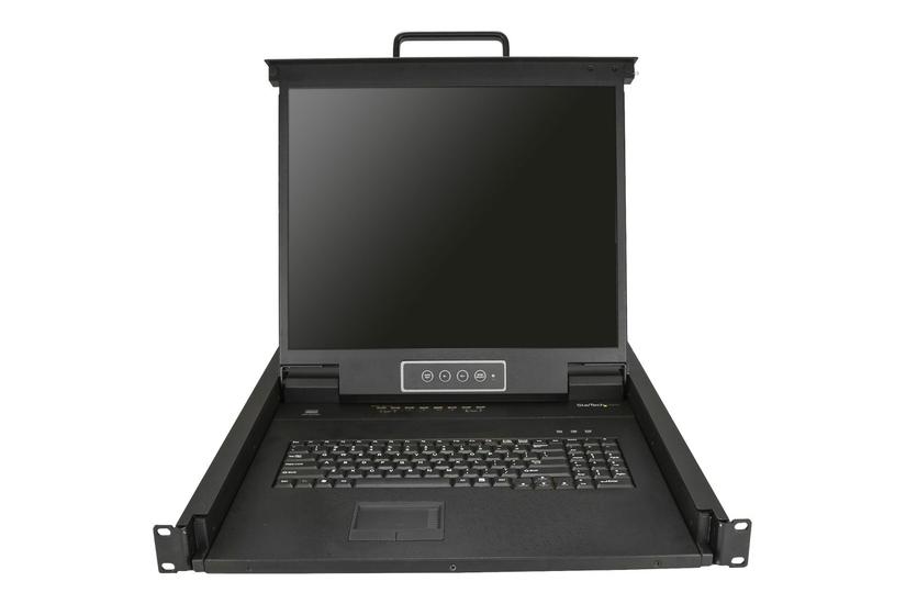 .com 8 Port Rackmount Kvm Console With 6ft Cables, Integrated Kvm Switch With 19" Lcd Monitor, Fully Featured 1u Lcd Kvm Drawer  Osd Kvm, Durable 50,000 Mtbf, Usb + Vga Support   19in. Lcd Kvm Console (rkcons1908k)   Kvm Konsol   19" fra Startech