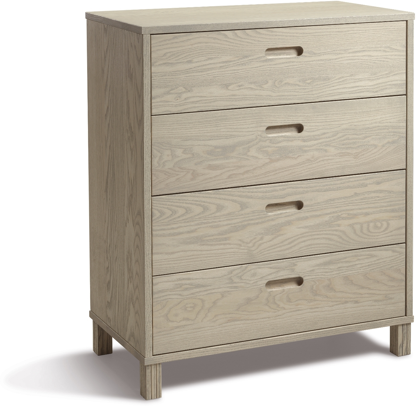 Kommode Oscarssons Möbel Leon Massiv Gråolieret Ask   Skuffer 93x75x40