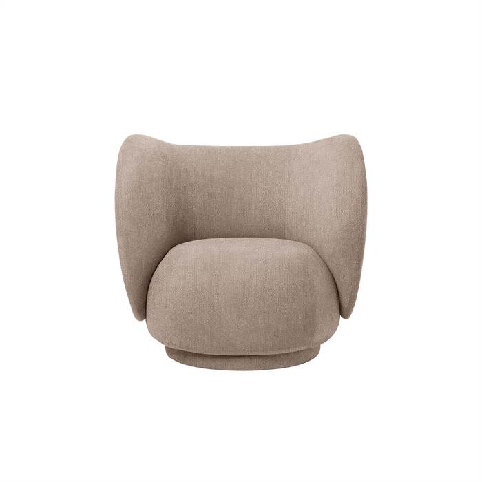 Ferm Living Rico Lounge Chair Swivel Brushed Warm Grey