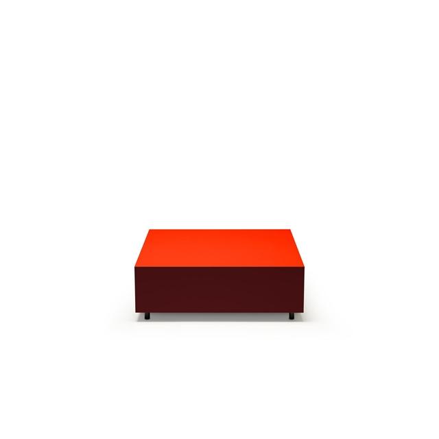 Established   Sons Bloc Sofabord Med Skuffe L85 Bright Red Burdundy Clay