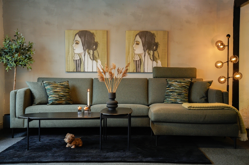 Birgitte Sofa   Grøn Modul Sofa    Chaiselong