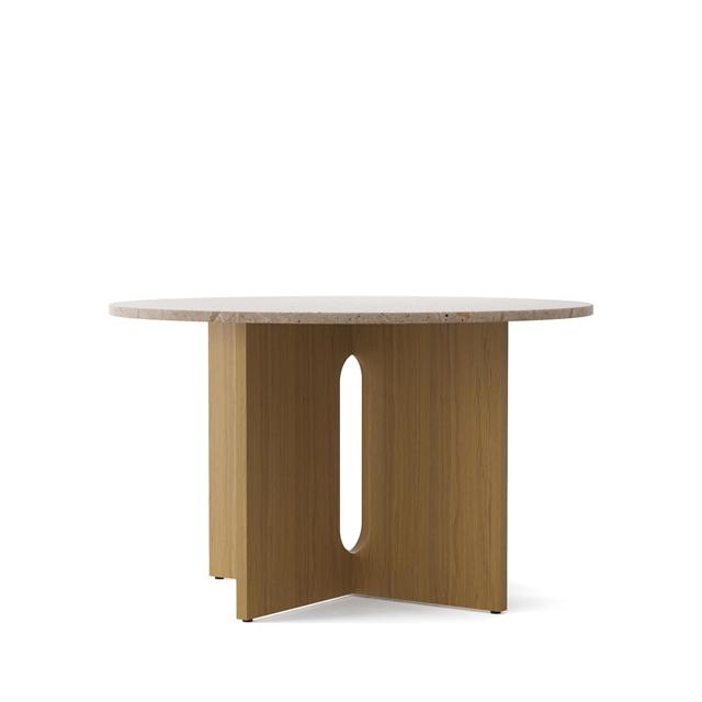 Audo Androgyne Spisebord ø120   Egetræ Kunis Breccia Sand