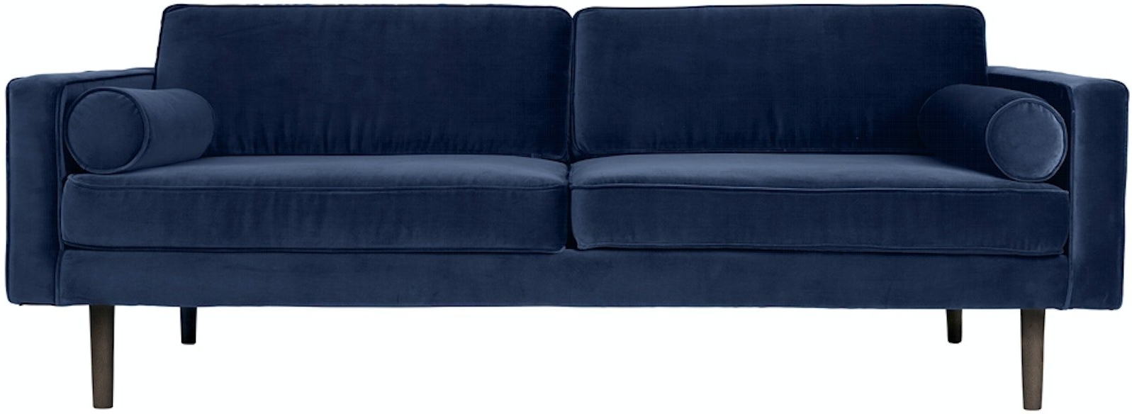 -personers Veloursofa Broste Copenhagen Wind Safir 200x88x74