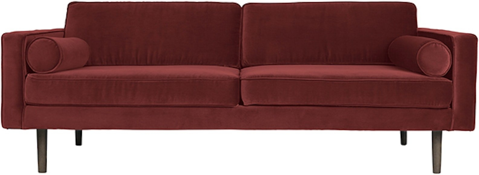 -personers Sofa Broste Copenhagen Wind Rød Polyester 200x88x74