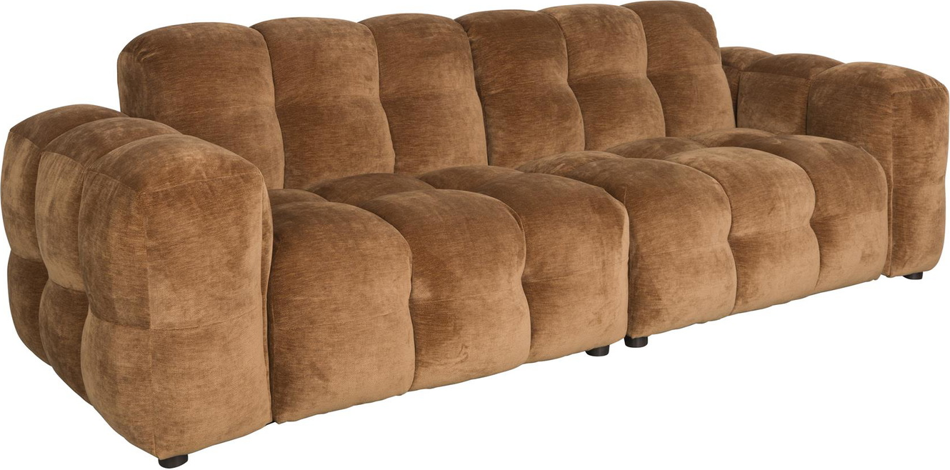 3 Personers Sofa   Hackman Kastanjebrun Polyester Retro Design fra Dutchbone