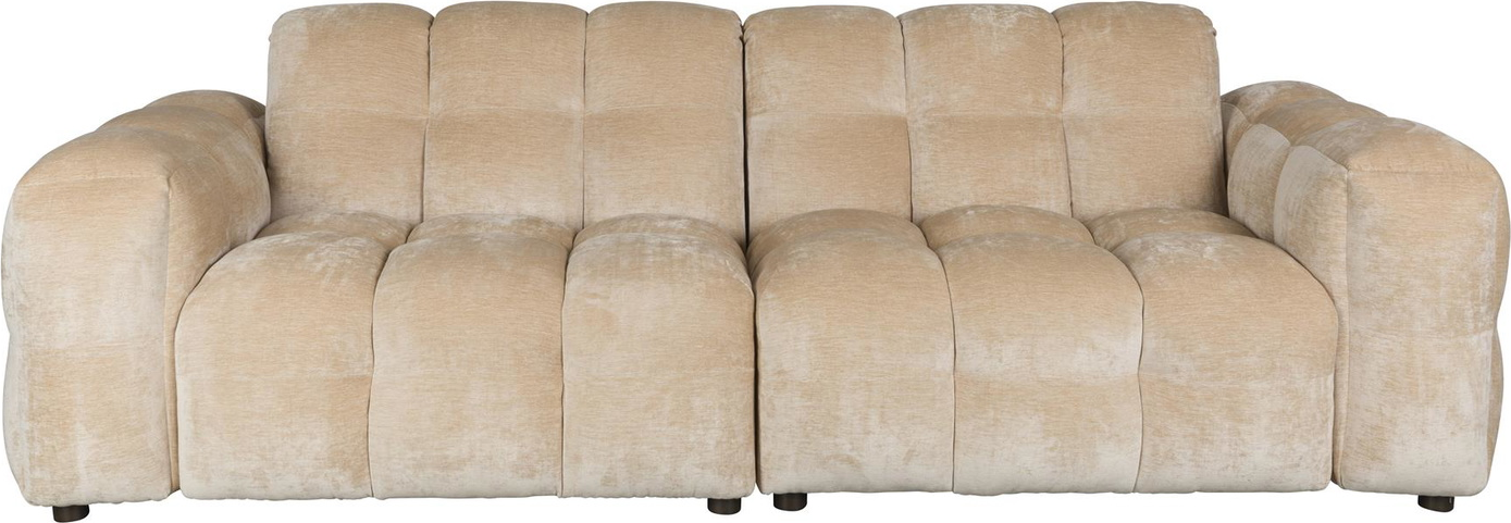 3 Personers Sofa   Hackman Stenlysgrå Polyester 264 X 102 X 84 Cm fra Dutchbone