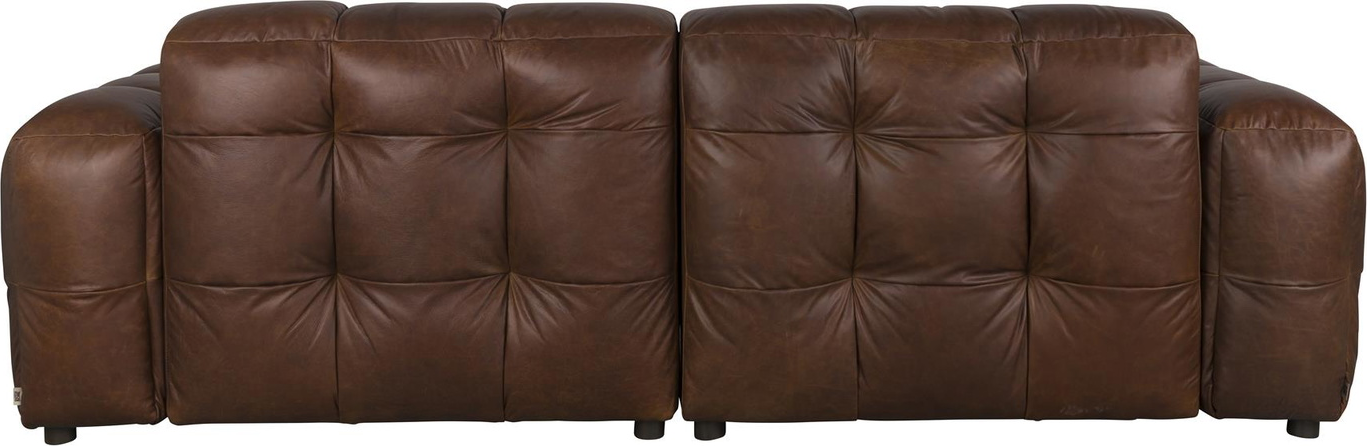 3 Personers Lædersofa   Hackman I Mørkebrunt Koskindslæder     264 X 84 X 102 Cm fra Dutchbone
