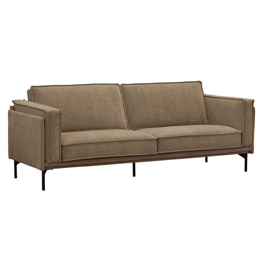 Milano Brun Sofa      Personers Sofa   Inkl  Puf