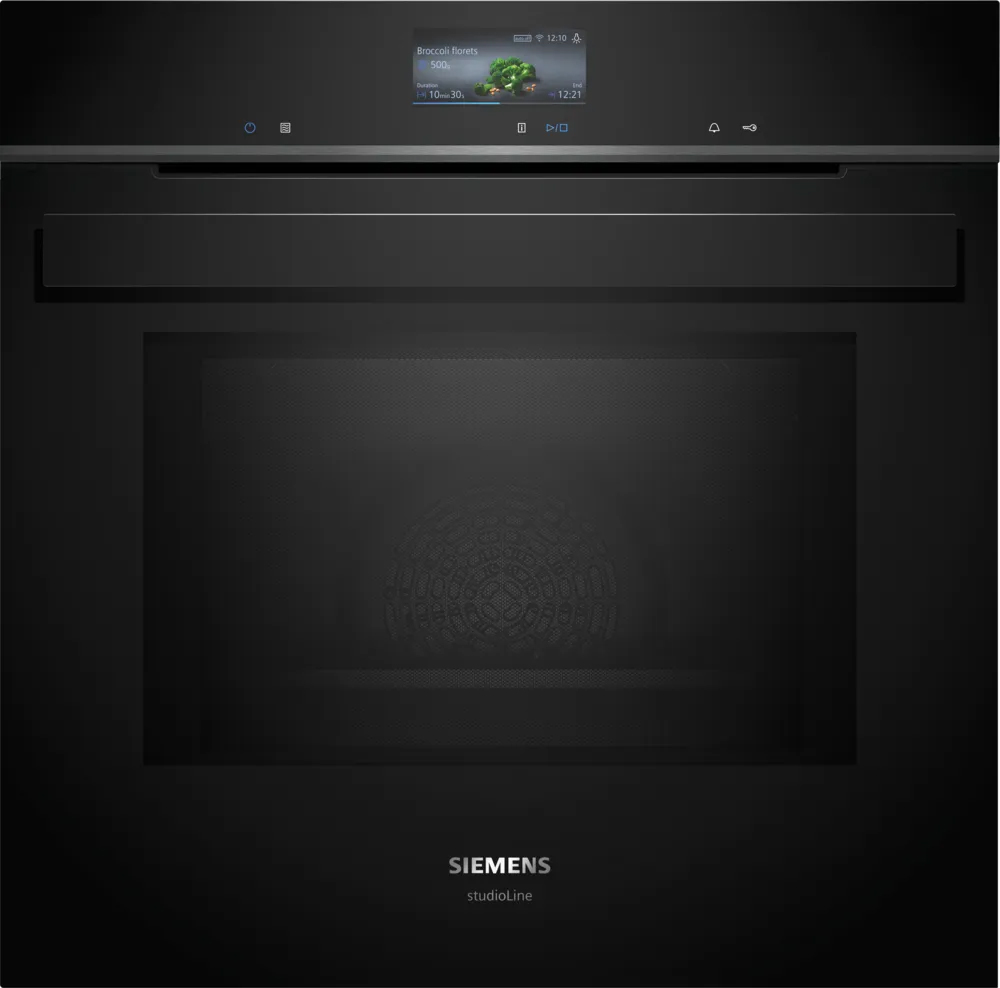 Indbygningsovn Med Mikro 67l   Disp Sort Siemens Iq700 Hm976gmb1
