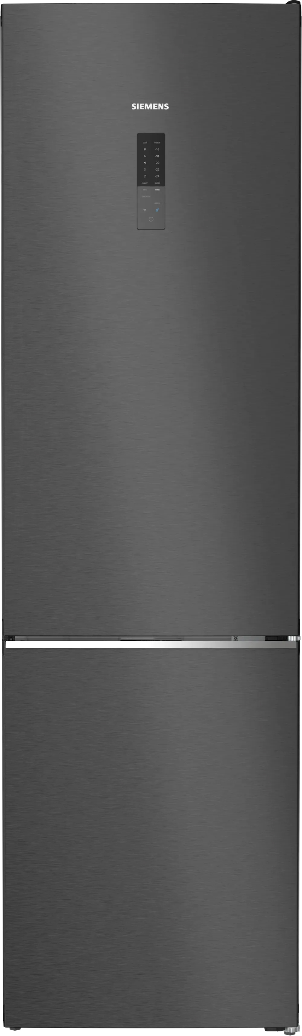 Køle- Fryseskab 203   60   Blacksteel Siemens Iq500 Kg39naxcf
