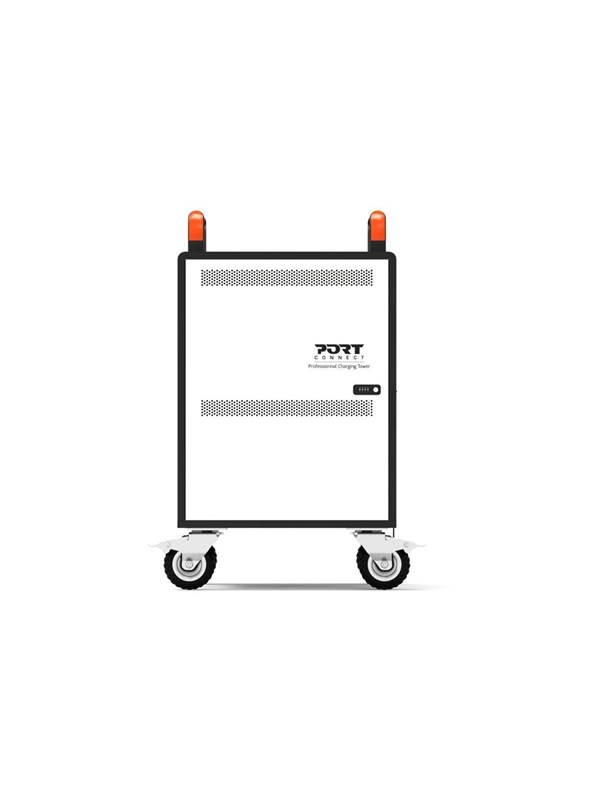 Port Designs Port Connect Charging Cabinet Cart For 20 Notebooks   1u Rack Black
