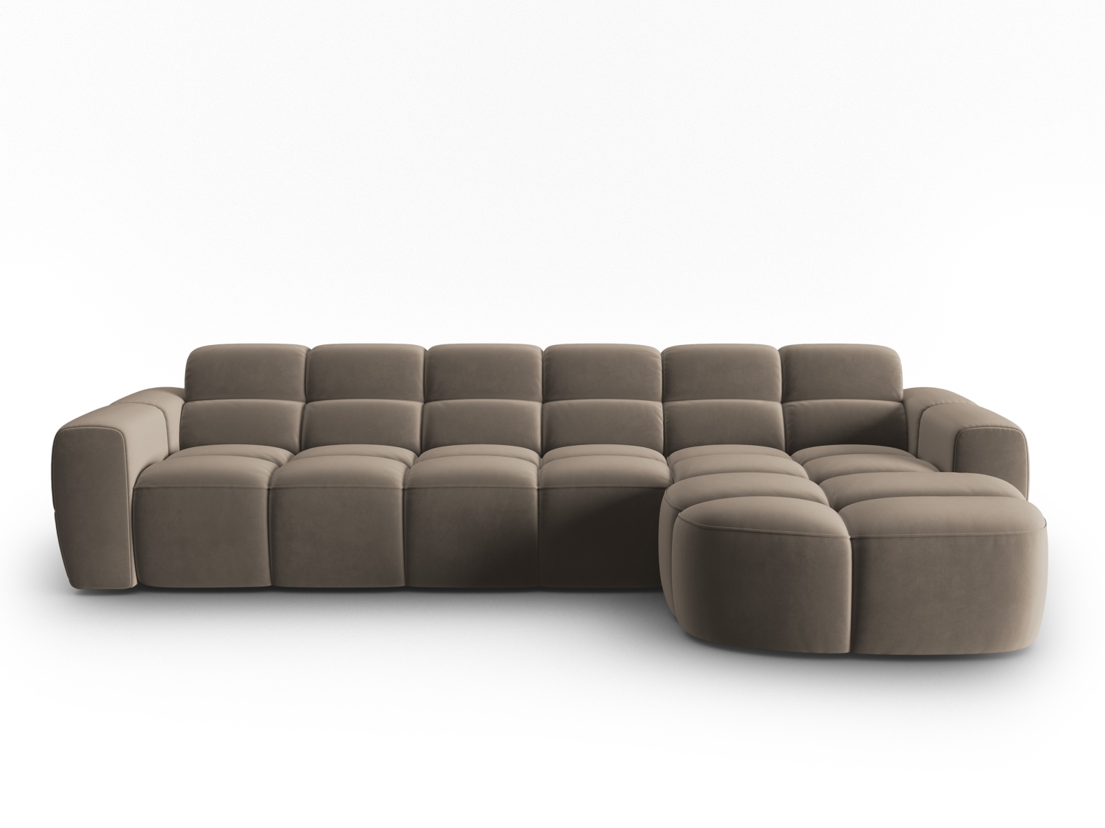 Højre Hjørnesofa I Fløjl, "lisa", 4 Sæder, 310x170x77 fra Micadoni