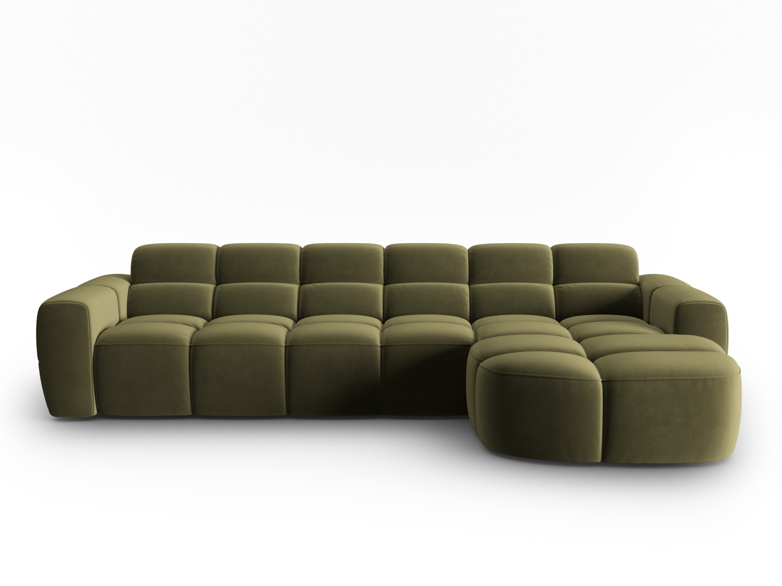 Højre Hjørnesofa I Fløjl, "lisa", 4 Sæder, 310x170x77 fra Micadoni