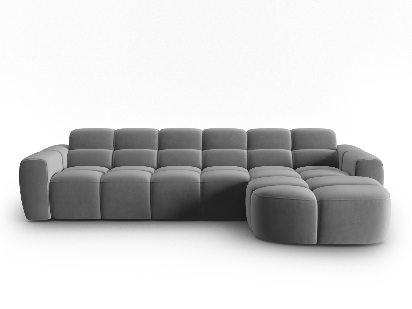 Højre Hjørnesofa I Fløjl, "lisa", 4 Sæder, 310x170x77 fra Micadoni