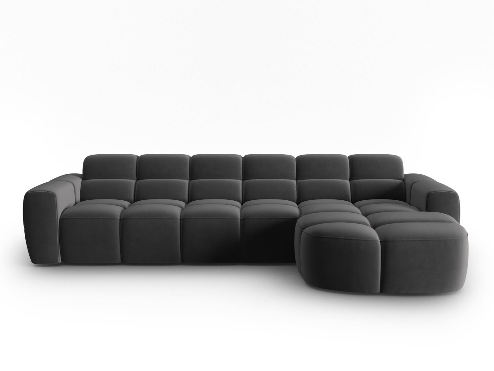Højre Hjørnesofa I Fløjl, "lisa", 4 Sæder, 310x170x77 fra Micadoni