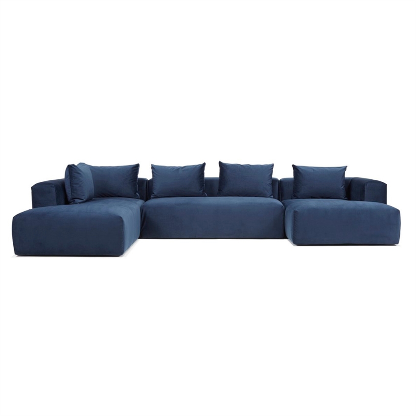 Cozy  -sofa   Blå  -sofa    Chaiselong