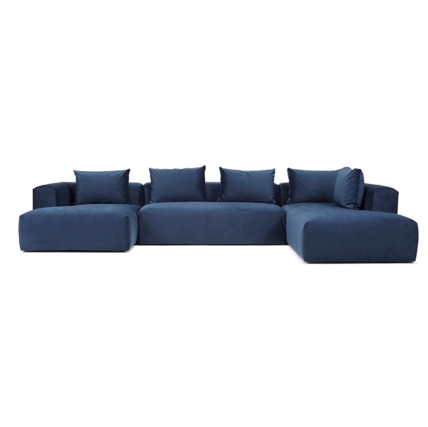Cozy  -sofa   Højrevendt   Sofa    Blå Stof