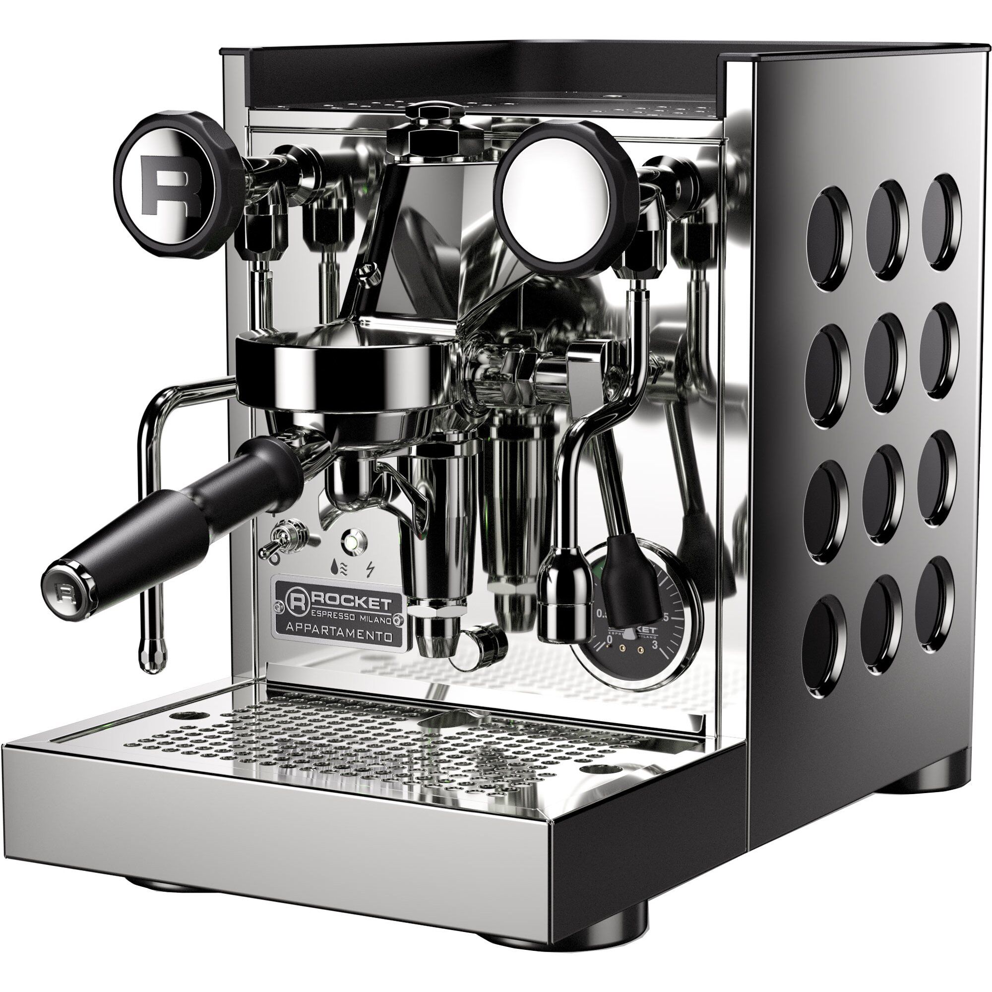 Appartamento Tca Espressomaskine, Krom Sort fra Rocket